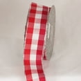 thumbnail image 1 of The Ribbon People White and Red Checkered Print Wired Craft Ribbon 1.5" x 27 Yards, 1 of 2