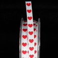 thumbnail image 1 of The Ribbon People White and Red Heart Craft Ribbon 0.25" x 108 Yards, 1 of 2