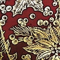 thumbnail image 1 of The Ribbon People Wine Red and Gold Poinsettia Wired Craft Ribbon 4" x 20 Yards, 1 of 2