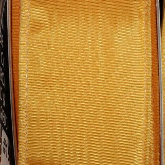The Ribbon People Yellow Solid Moire Wired Craft Ribbon 1.5" x 80 Yards
