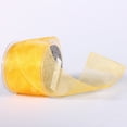 thumbnail image 1 of The Ribbon People Yellow Solid Sheer Wired Craft Ribbon 3" x 27 Yards, 1 of 1