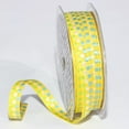 thumbnail image 1 of The Ribbon People Yellow and Blue Woven Edge Checkered Wired Craft Ribbon 0.375" x 132 Yards, 1 of 2