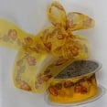 thumbnail image 1 of The Ribbon People Yellow and Brown Chicks Gelb Woven Edge Craft Ribbon 1.5" x 27 Yards, 1 of 1