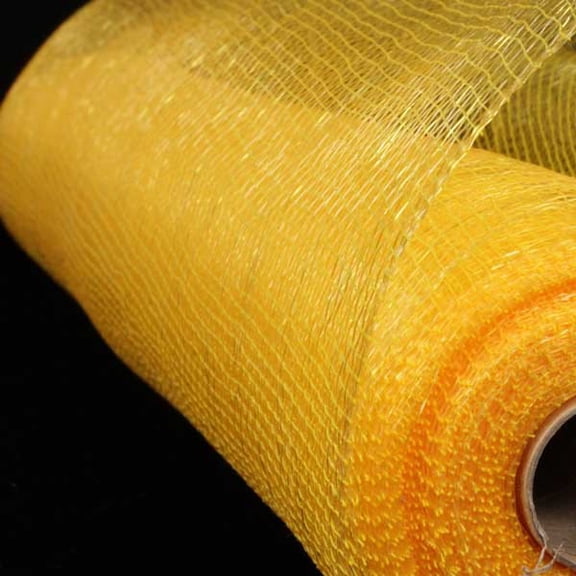 The Ribbon People Yellow and Gold Decorating Mesh Craft Ribbon 21" x 60 Yards