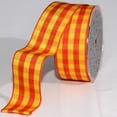 thumbnail image 1 of The Ribbon People Yellow and Orange Gingham Wired Woven Edge Craft Ribbon 1.5" x 27 Yards, 1 of 2