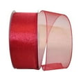 thumbnail image 1 of The Ribbon Roll - T99908W-908-40K, Sheer Lovely Value Wired Edge Ribbon, Scarlet, 2-1/2 Inch, 50 Yards, 1 of 1