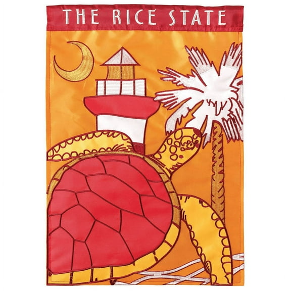 The Rice State South Carolina Red Orange 19 x 13 Polyester Small House Flag