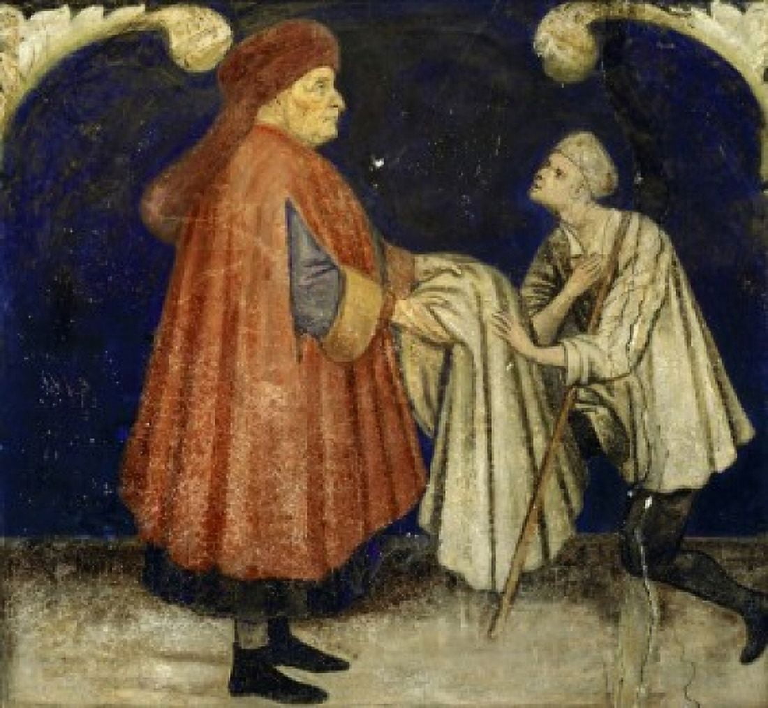 The Rich and The Poor Artist Unknown (Italian) Palazzo Della Ragione Padua Canvas Art - (18 x 24)
