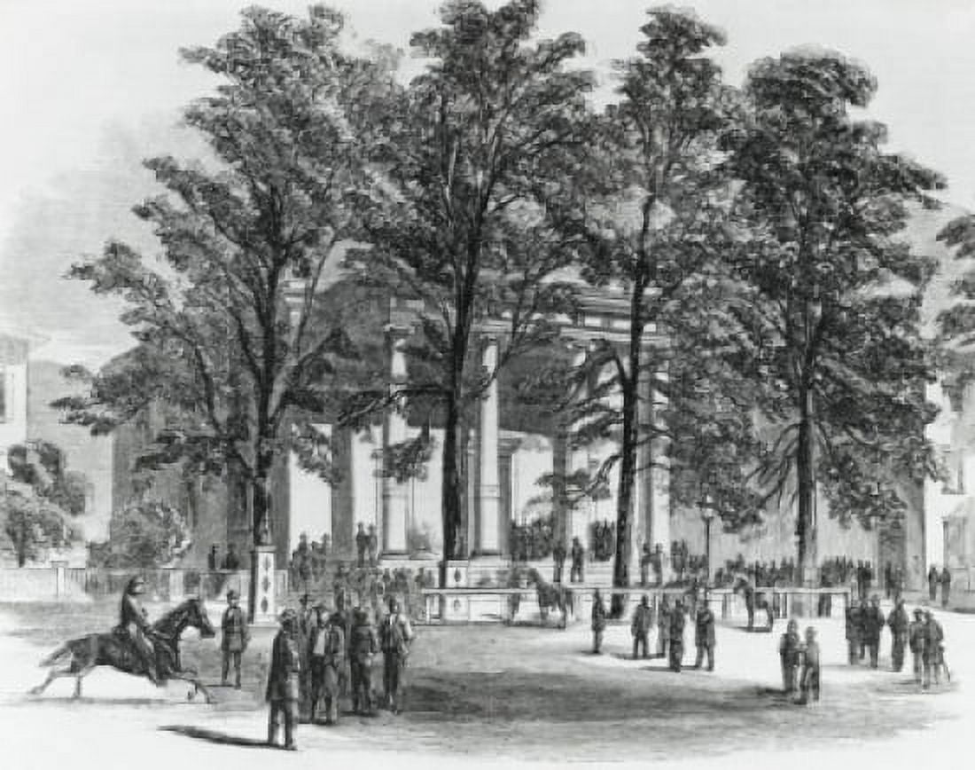 The Richmond Election July 25 1865 polling at the City Hall Madison Ward USA by JR Hamilton etching Canvas Art - (24 x 36)