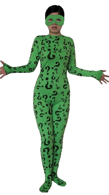 The Riddler Adult Costume Body Suit Spandex Batman Forever Villain Jim Carrey Walmart