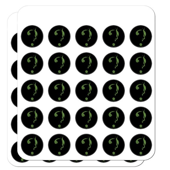 The Riddler's Question Mark 1" Planner Calendar Scrapbooking Crafting Clear Stickers