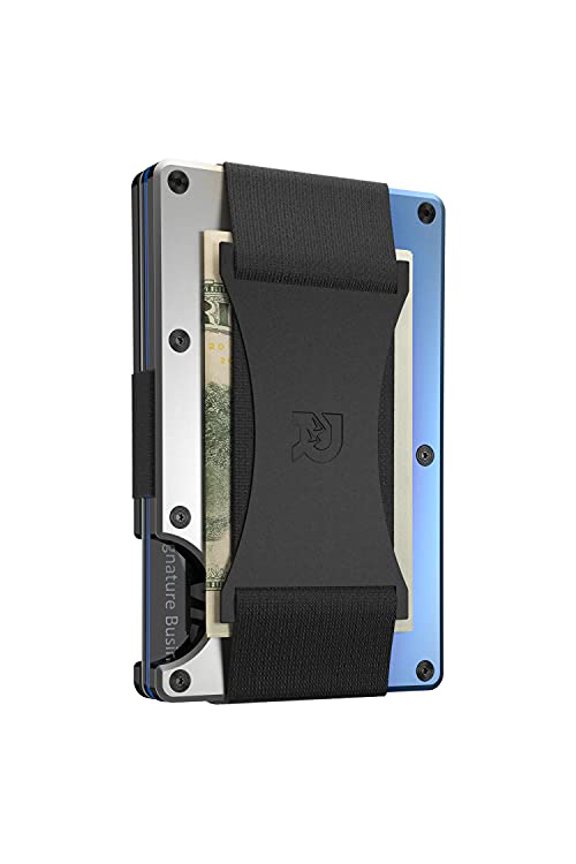 Slim Minimalist Money Clip RFID Blocking Titanium - Gunmetal Wallet