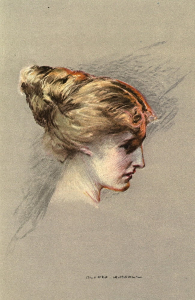 The Right Man c1908 Young girl Canvas Art - Alonzo Kimball (18 x 24)