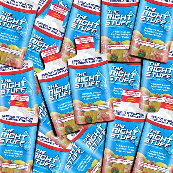 The Right Stuff Electrolyte Drink additive - Retail 10-Pouch Box - Strawberry Lemonade