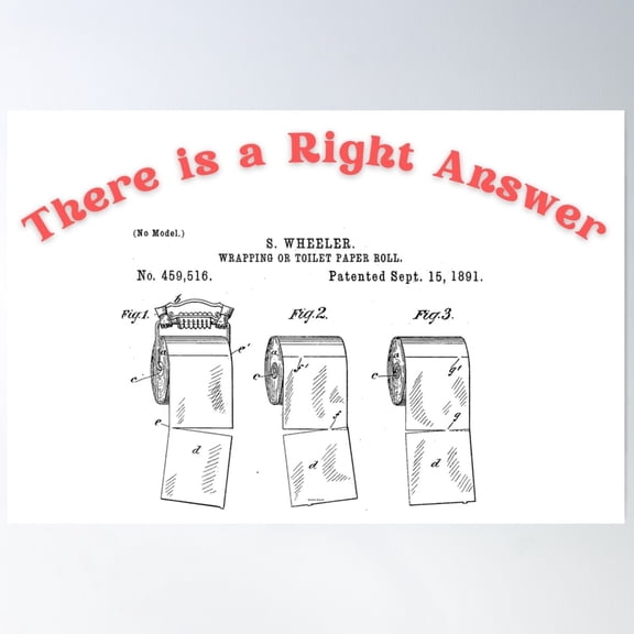 The Right Way To Hang Toilet Paper Poster Wall Art, Modern Wall Decor For Living Room Bedroom, 8x12 UNFRAMED