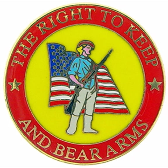 Eagle Emblems P14920 Pin - Gun, Right To Keep - 1 in.