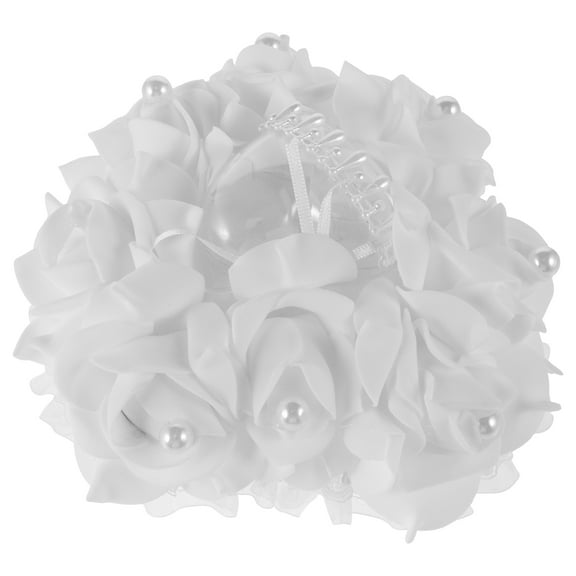 The Ring Ring Cushion Wedding Bridal Ring Pillow Pearl Decorated Pillow Wedding Ring Bearer Pillow Bride