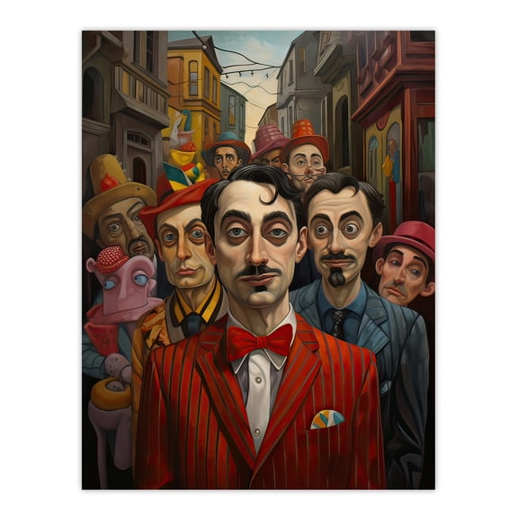 The Ringmasters Entourage Quirky Portrait Circus Barnham Unframed Wall Art Print Poster Home Decor Premium