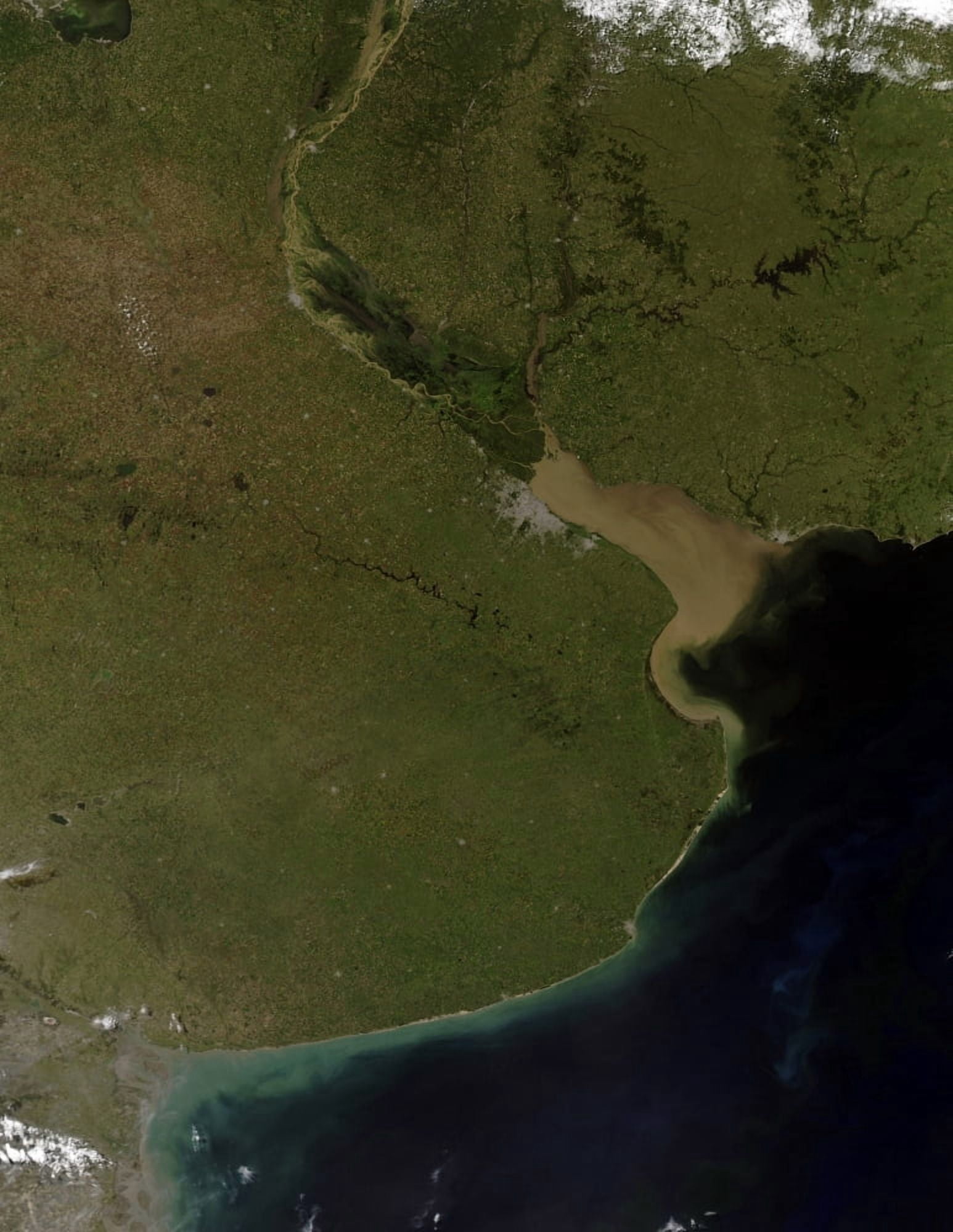 The Rio de la Plata estuary Canvas Art - Stocktrek Images (25 x 33)