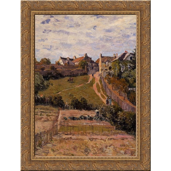 The Rising Path 24x18 Gold Ornate Wood Framed Canvas Art by Alfred Sisley