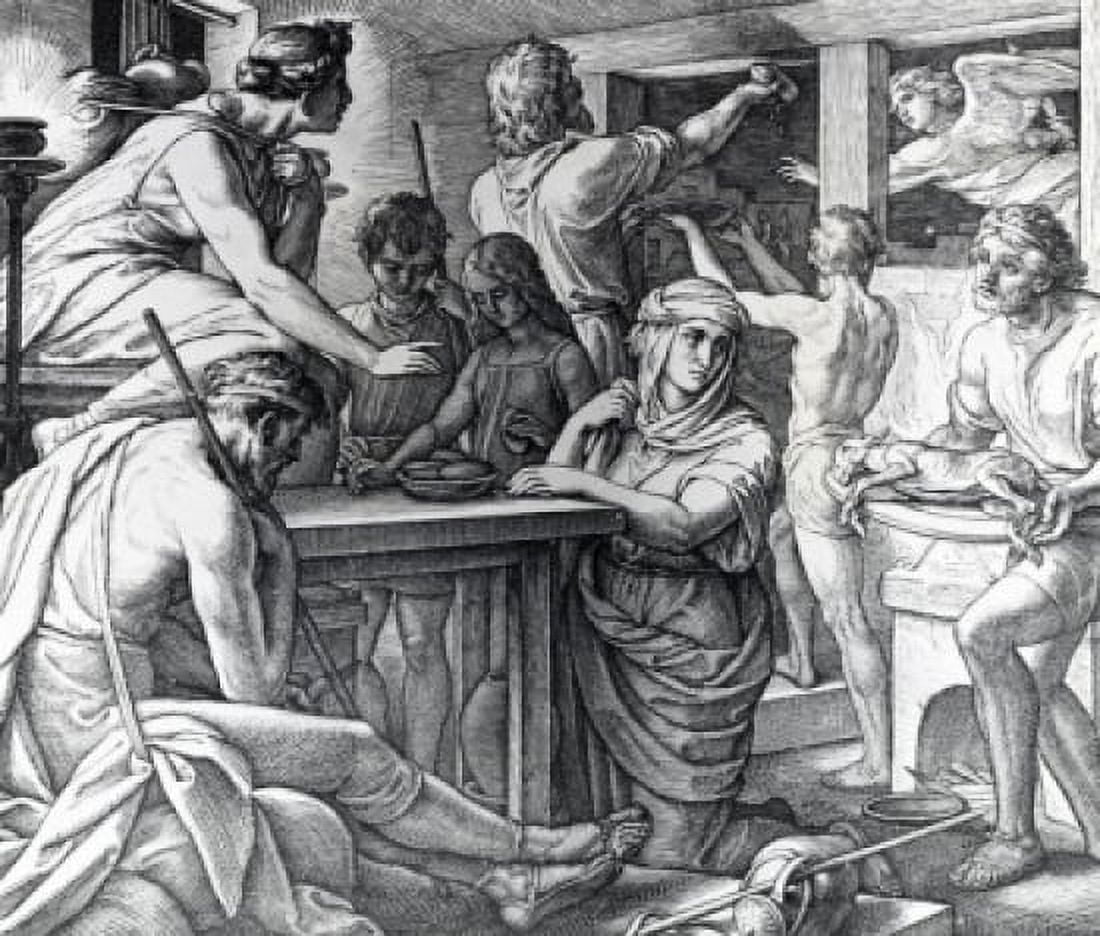 The Rite of the Passover by Julius Schnorr von Carolsfeld (1794-187) Canvas Art - Julius Schnorr von Carolsfeld (24 x 36)