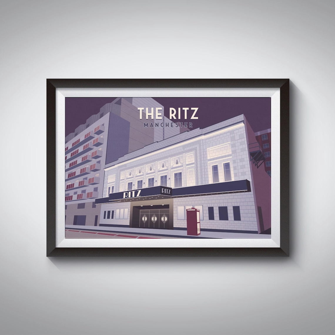 The Ritz Manchester Art Deco Music Venue Architecture, Unframed Paper ...