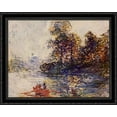 thumbnail image 1 of The River 36x28 Large Black Ornate Wood Framed Canvas Art by Claude Monet, 1 of 2
