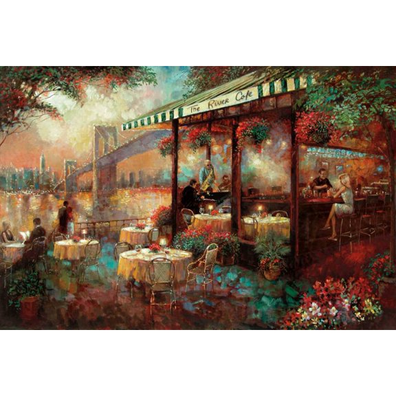 The River Cafe Poster Print by Ruane Manning
