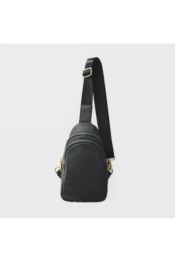 The River | Nylon Sling Bag Black