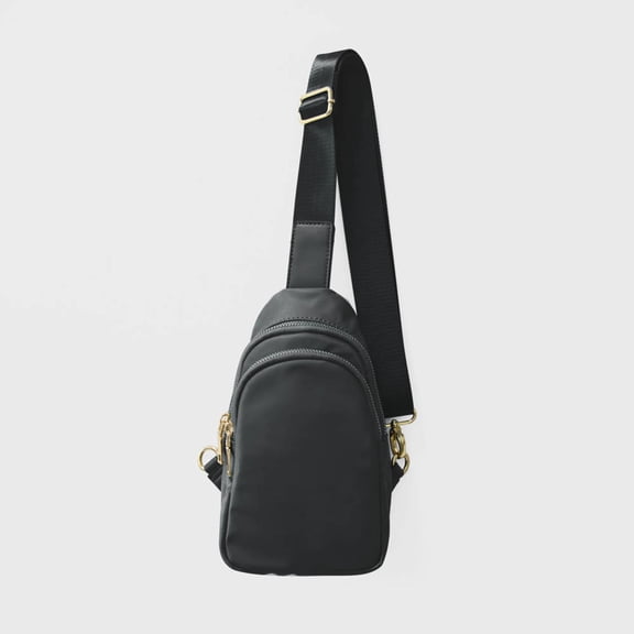 The River | Nylon Sling Bag Black