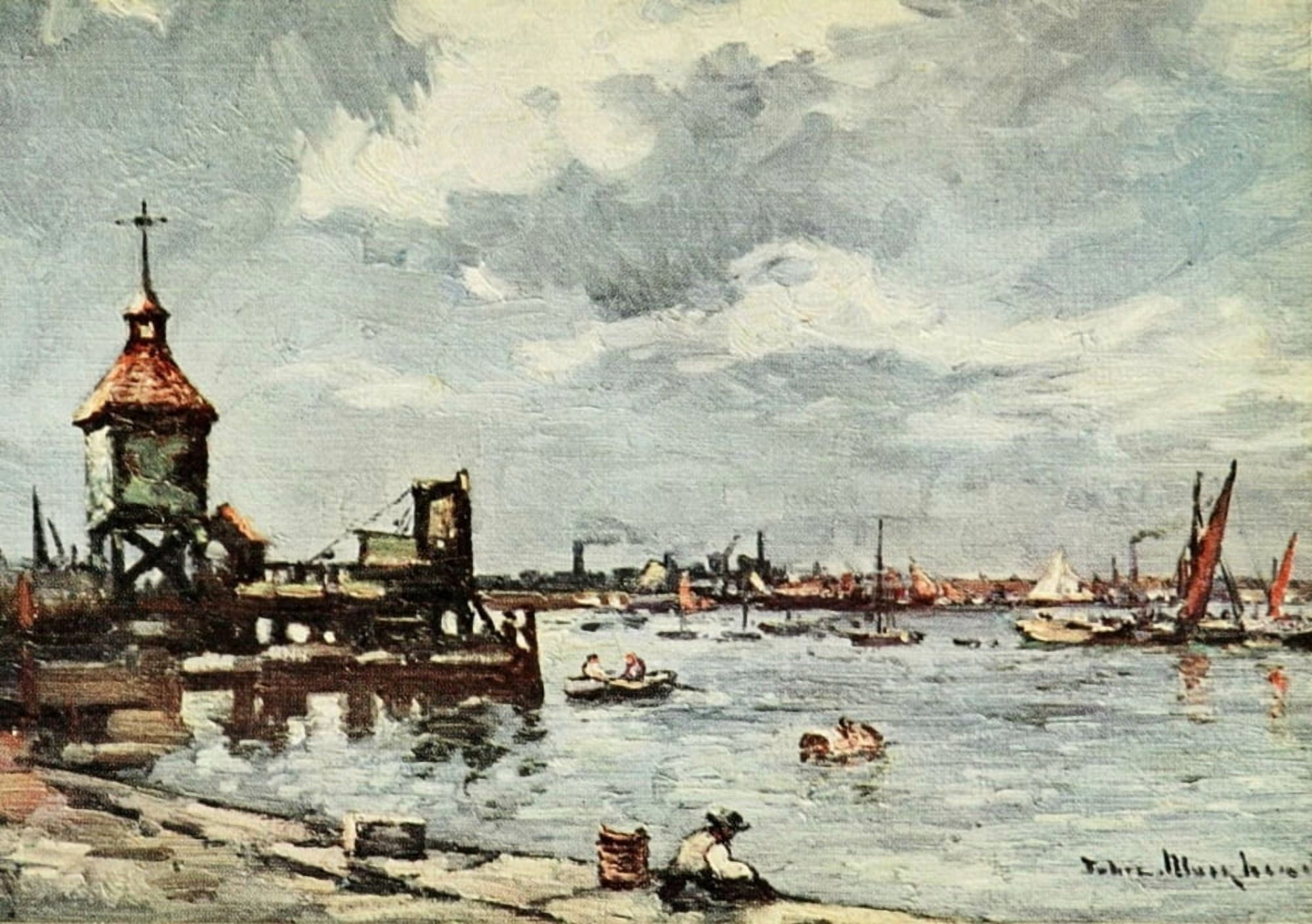 The River of London 1912 Erith Canvas Art - John Muirhead (18 x 24)