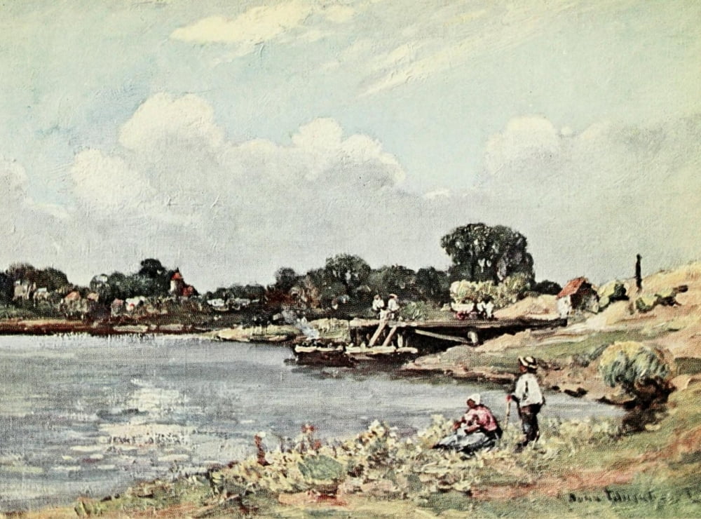 The River of London 1912 Teddington Canvas Art - John Muirhead (18 x 24)
