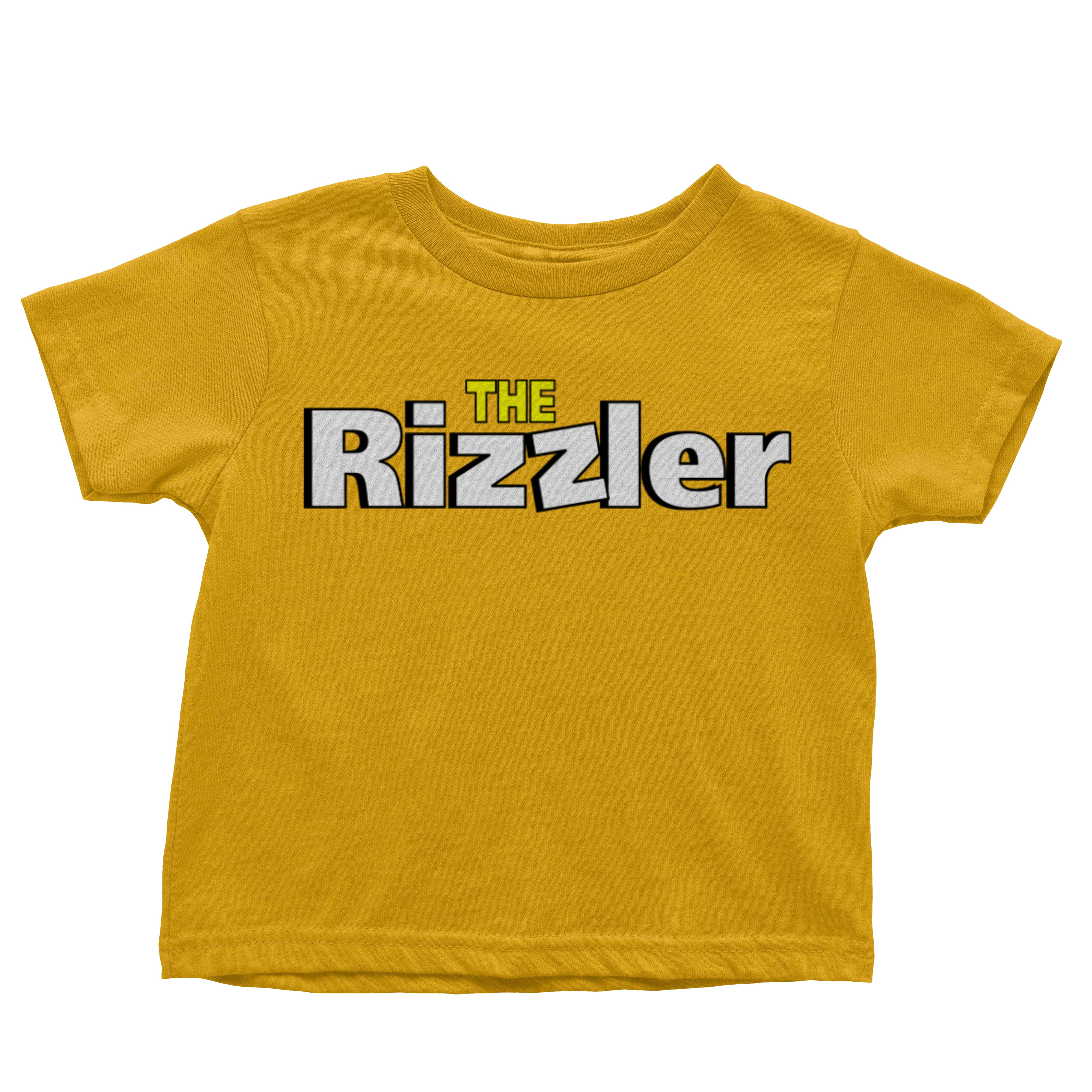 The Rizzler For The Rizz God Alpha Gen Slang Toddler T-Shirt (Gold, 3T ...