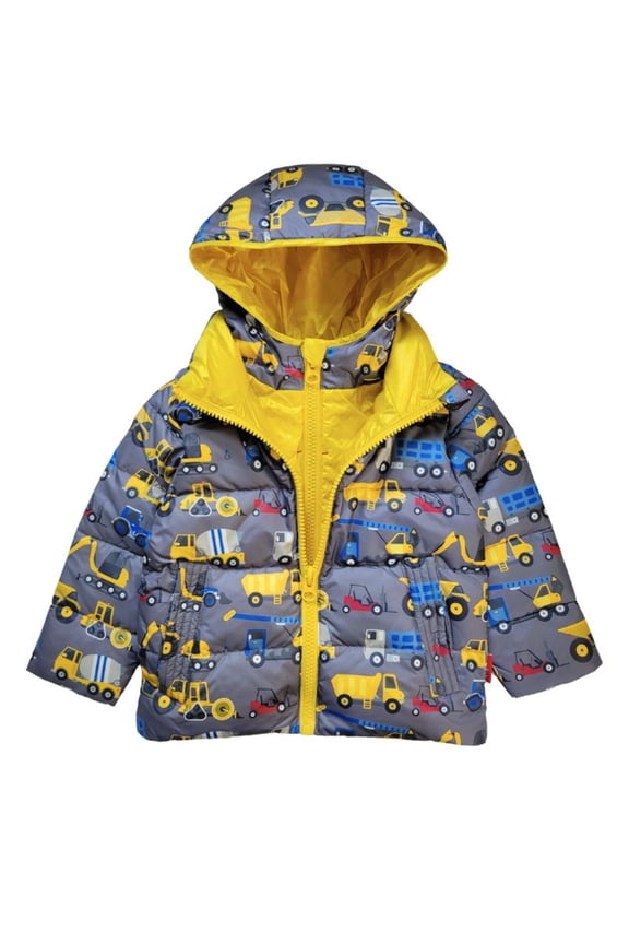 Car Seat Coat | The Road Coat Down - Construction Print