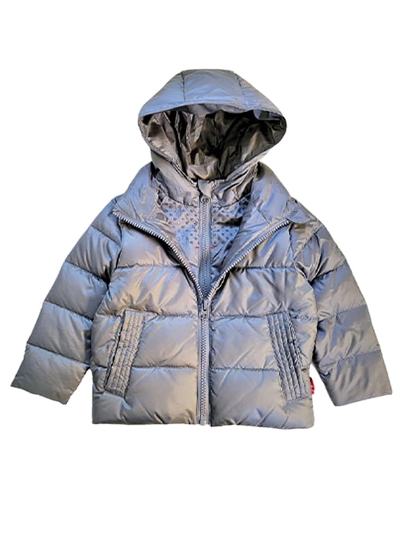 The Road Coat Down Toddler Winter Coat, Car Seat Coat for Babies & Kids, 80% Down & 20% Feather, Water-Repellent, Platinum - 18 Months