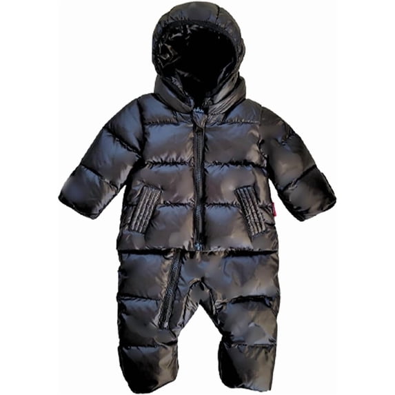 ONE KID The Road Coat Premium Snow Suit | Car Seat Safe Winter Jacket for Infants & Toddlers | Crash Tested, Easy In & Out | Unisex Design | For Newborns to 24 Months (Black, 0/3 Month)