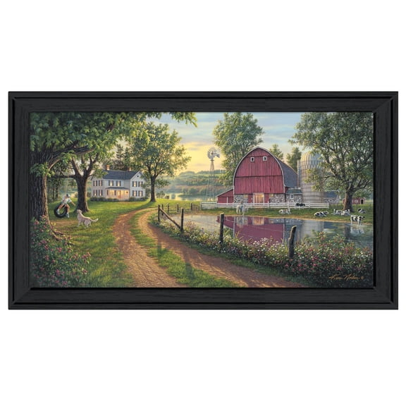 Trendy Decor 4U TrendyDecor4U Farmhouse "The Road Home" Framed Wall Art by Kim Norlien