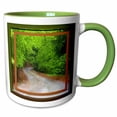 thumbnail image 1 of 3drose, the Road Less Traveled, 11oz Two-tone Green Mug, 1 of 6