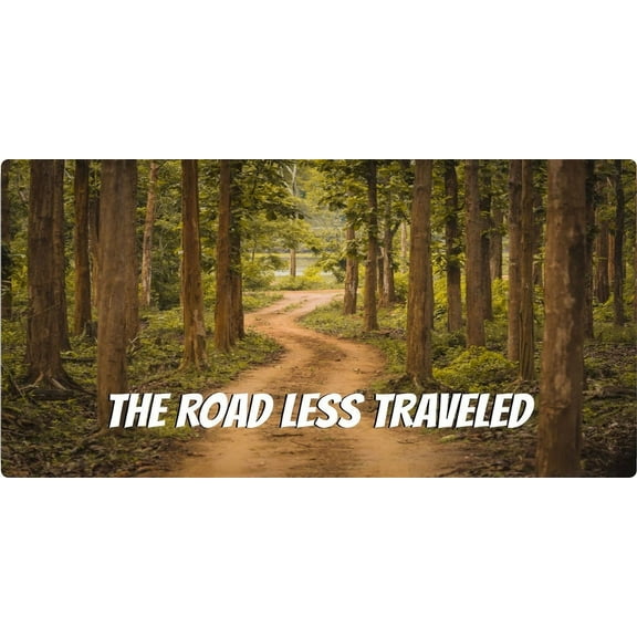 The Road Less Traveled Photo License Plate