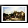 thumbnail image 1 of The Road Side Inn, Somerset 40x26 Large Black Wood Framed Print Art by William Shayer, 1 of 2