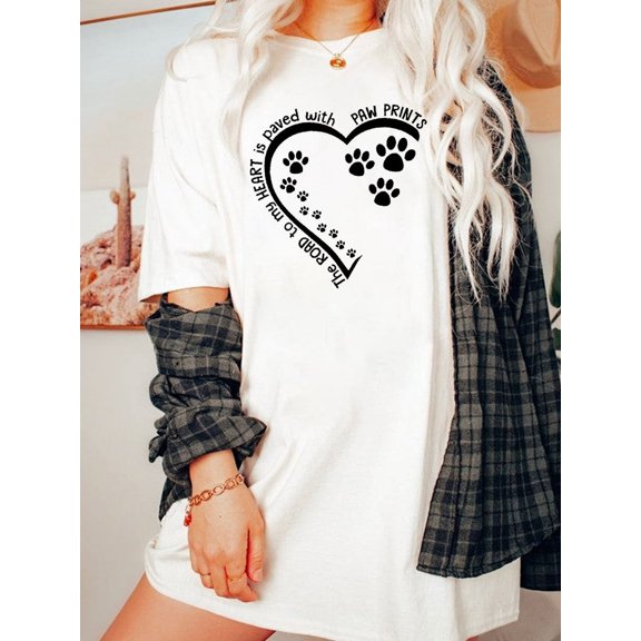 The Road To My Heart Is Paved With Paw Prints Tee
