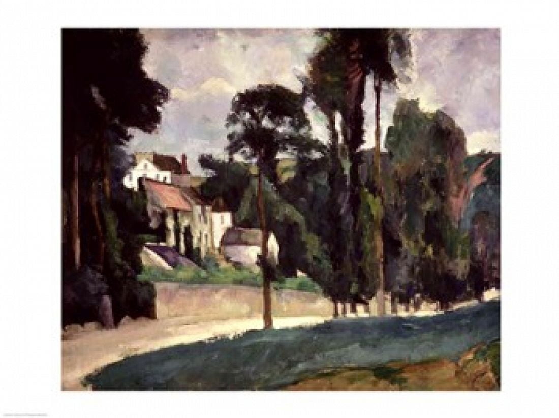 The Road at Pontoise 1875 Canvas Art - Paul Cezanne (24 x 18)
