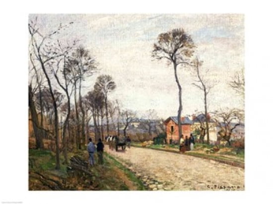 The Road from Louveciennes 1870 Canvas Art - Camille Pissarro (24 x 18)