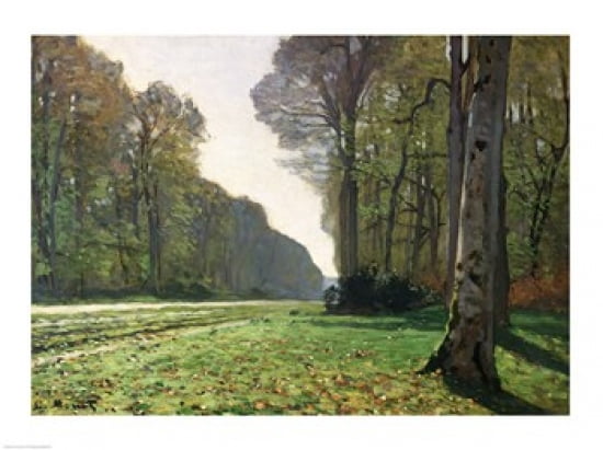 The Road to Bas-Breau Fontainebleau (Le Pave de Chailly) c1865 Canvas Art - Claude Monet (24 x 18)