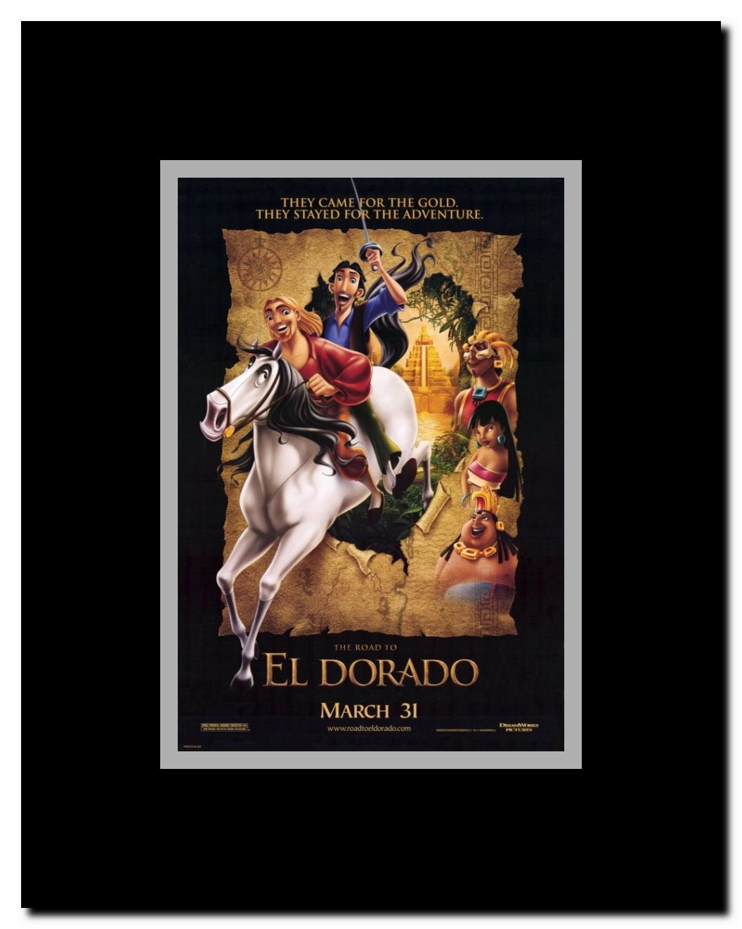 The Road to El Dorado Framed Movie Poster