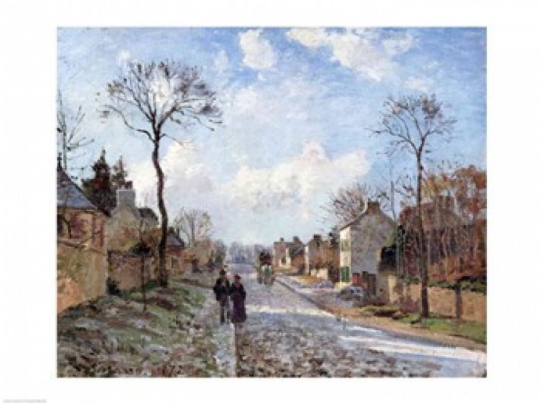 The Road to Louveciennes 1872 Canvas Art - Camille Pissarro (24 x 18)