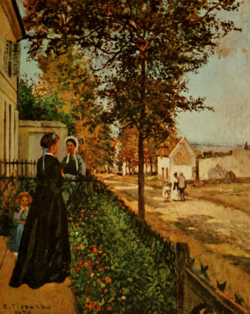 The Road to Versaille Canvas Art - Camille Pissarro (18 x 24)