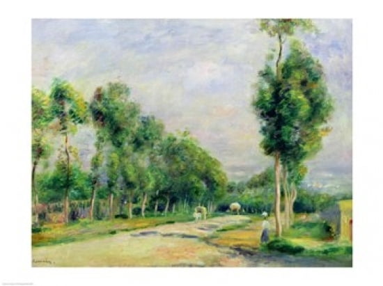 The Road to Versailles at Louveciennes Canvas Art - Pierre-Auguste Renoir (36 x 24)