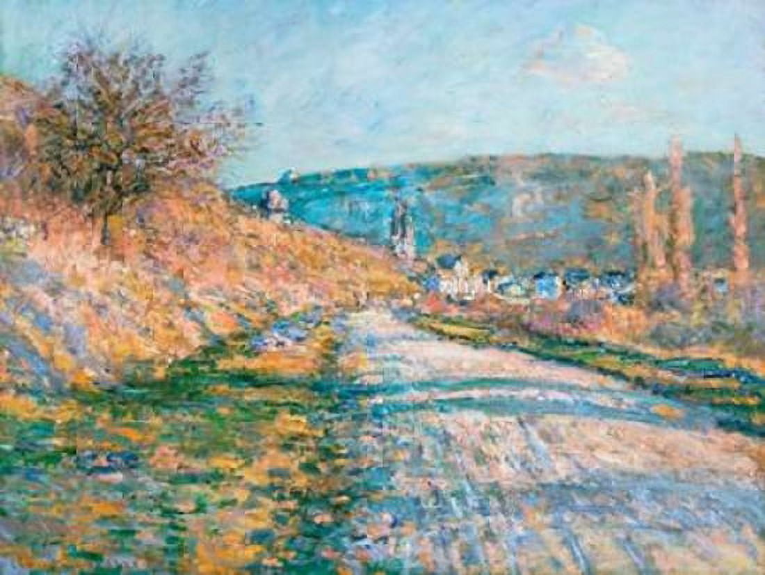 The Road to Vtheuil Canvas Art - Claude Monet (22 x 28)