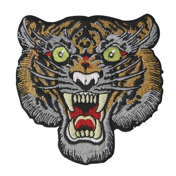 The Roaring Tiger Patch Embroidered Applique Badge Iron On Sew On Emblem
